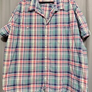 The Foundry Supply Co. Blue and Red Plaid Shirt